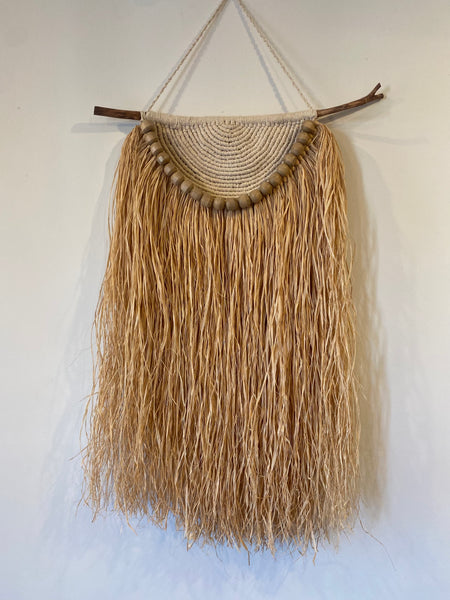 Crochet and raffia Wall hanging