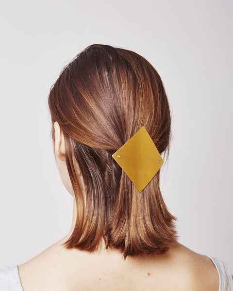 Barrette lozenge 084 in matte gold